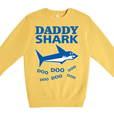 Daddy Shark Funny Dad Premium Crewneck Sweatshirt