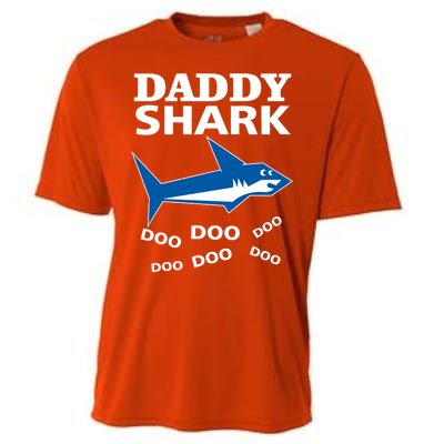 Daddy Shark Funny Dad Cooling Performance Crew T-Shirt