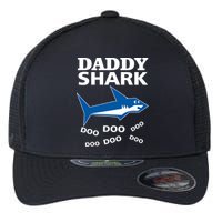 Daddy Shark Funny Dad Flexfit Unipanel Trucker Cap