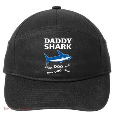 Daddy Shark Funny Dad 7-Panel Snapback Hat