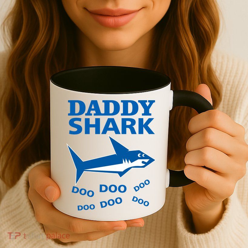 Daddy Shark Funny Dad Coffee Mug