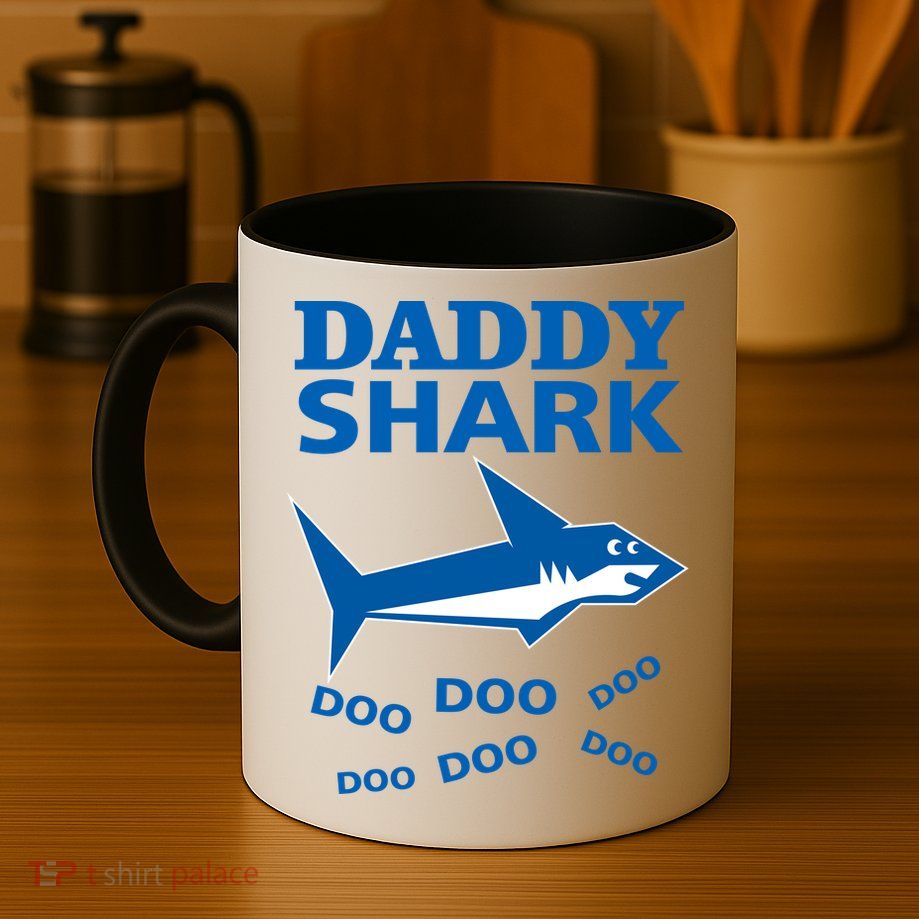 Daddy Shark Funny Dad Coffee Mug