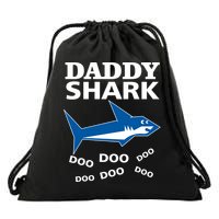 Daddy Shark Funny Dad Drawstring Bag