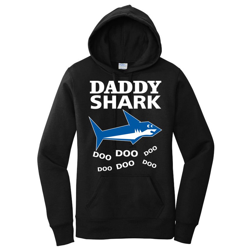Daddy Shark Funny Dad Women's Pullover Hoodie