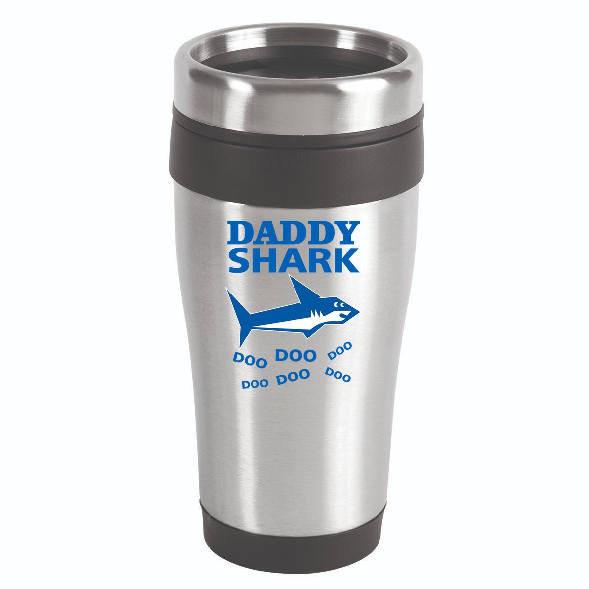 Daddy Shark Funny Dad 16oz Travel Tumbler