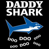 Daddy Shark Funny Dad Cropped Pullover Crew