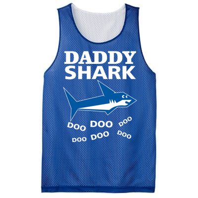 Daddy Shark Funny Dad Mesh Reversible Basketball Jersey Tank