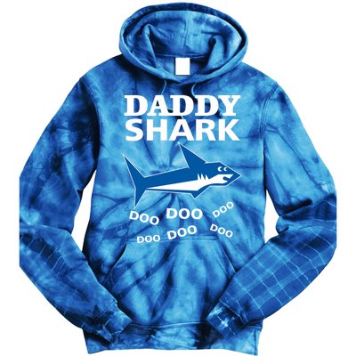 Daddy Shark Funny Dad Tie Dye Hoodie