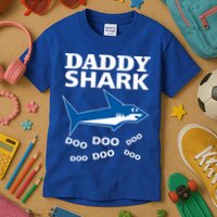 Daddy Shark Funny Dad Kids T-Shirt