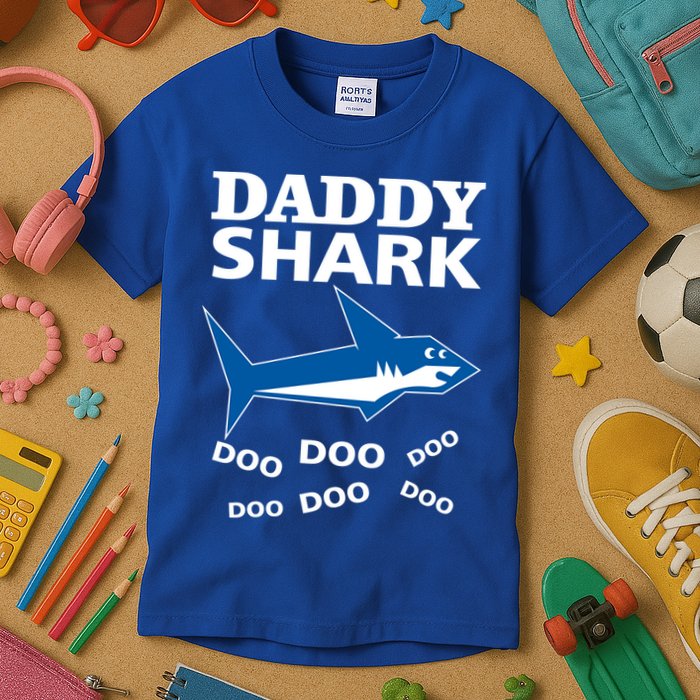 Daddy Shark Funny Dad Kids T-Shirt