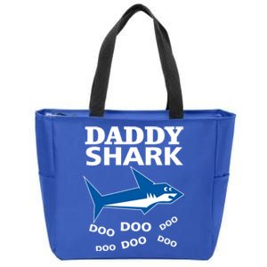 Daddy Shark Funny Dad Zip Tote Bag