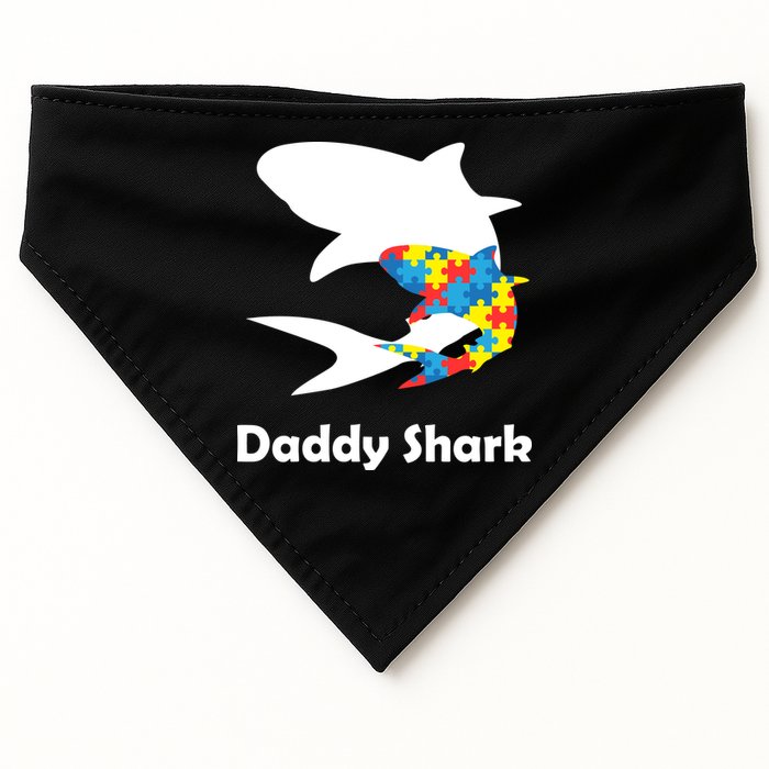 Daddy Shark Puzzles Autism Awareness USA-Made Doggie Bandana