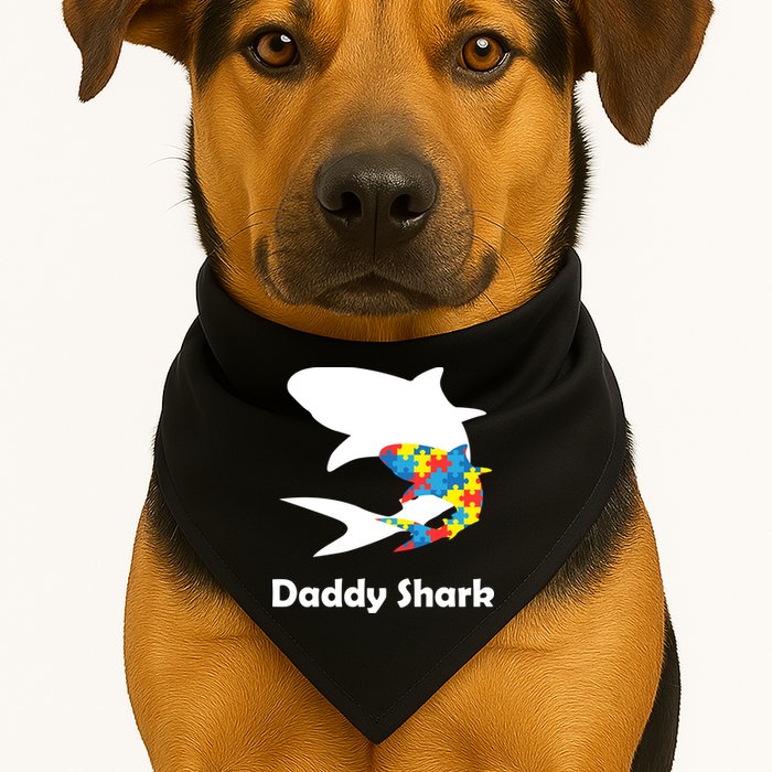 Daddy Shark Puzzles Autism Awareness USA-Made Doggie Bandana