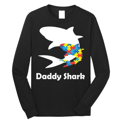 Daddy Shark Puzzles Autism Awareness Long Sleeve Shirt