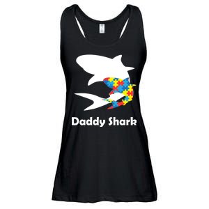 Daddy Shark Puzzles Autism Awareness Ladies Essential Flowy Tank