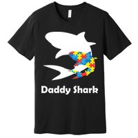 Daddy Shark Puzzles Autism Awareness Premium T-Shirt