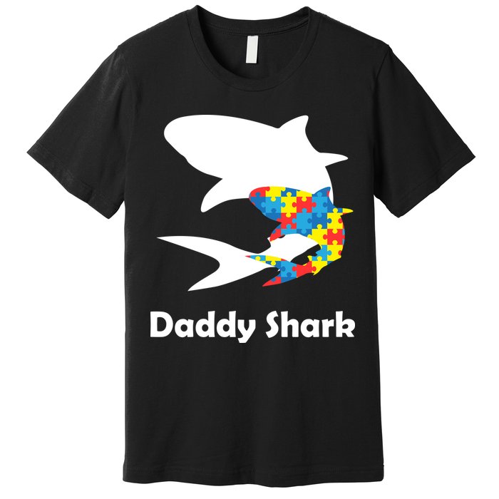 Daddy Shark Puzzles Autism Awareness Premium T-Shirt