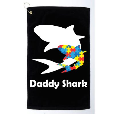 Daddy Shark Puzzles Autism Awareness Golf Towel