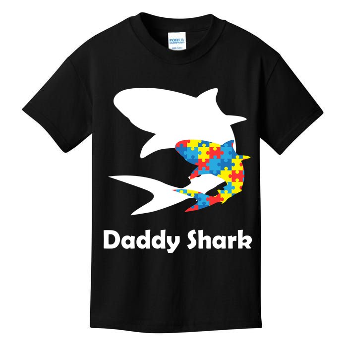Daddy Shark Puzzles Autism Awareness Kids T-Shirt