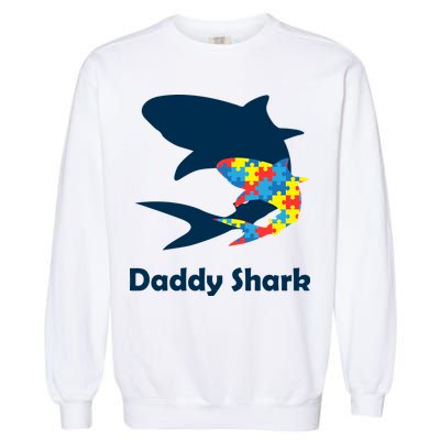 Daddy Shark Puzzles Autism Awareness Garment-Dyed Sweatshirt