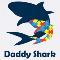 Daddy Shark Puzzles Autism Awareness Garment-Dyed Sweatshirt