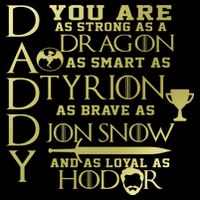 Daddy Strong As A Dragon Loyal As Hodor 7-Panel Snapback Hat