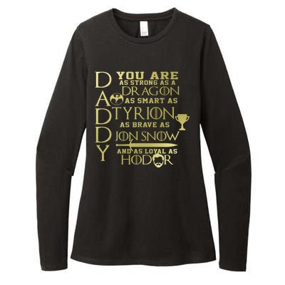 Daddy Strong As A Dragon Loyal As Hodor Womens CVC Long Sleeve Shirt