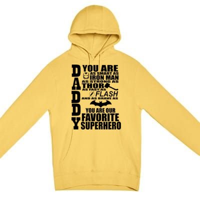 Daddy Superhero Father's Day Premium Pullover Hoodie