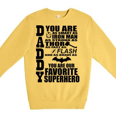 Daddy Superhero Father's Day Premium Crewneck Sweatshirt