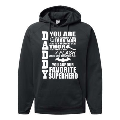 Daddy Superhero Father's Day Performance Fleece Hoodie