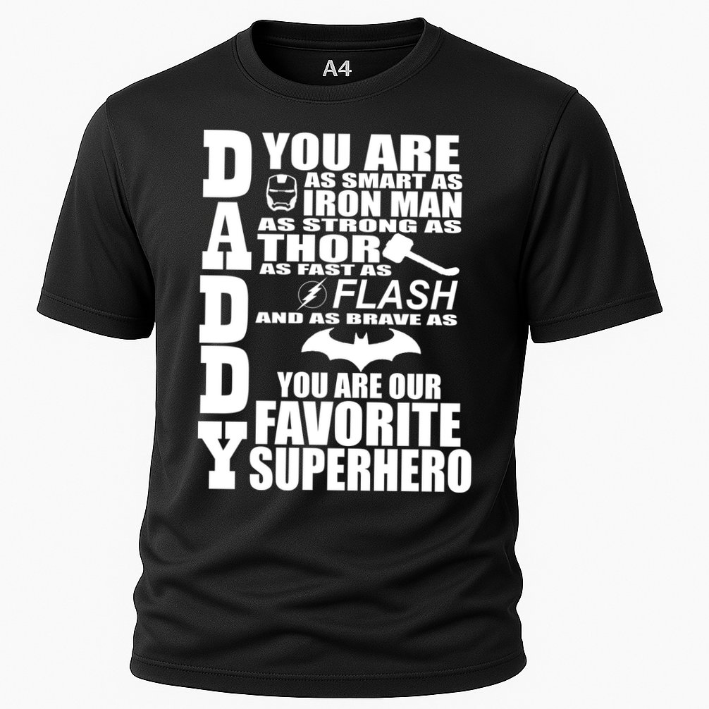 Daddy Superhero Father's Day Cooling Performance Crew T-Shirt