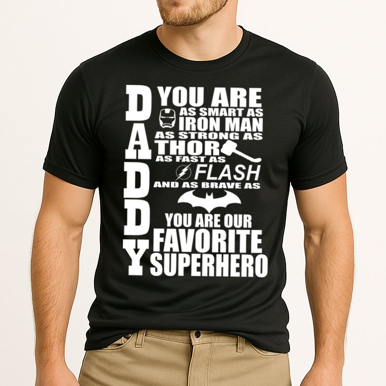 Daddy Superhero Father's Day Cooling Performance Crew T-Shirt