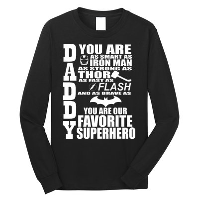 Daddy Superhero Father's Day Long Sleeve Shirt