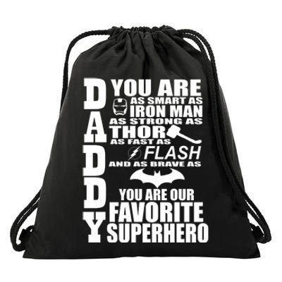 Daddy Superhero Father's Day Drawstring Bag