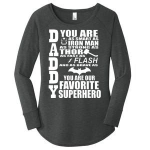 Daddy Superhero Father's Day Women's Perfect Tri Tunic Long Sleeve Shirt