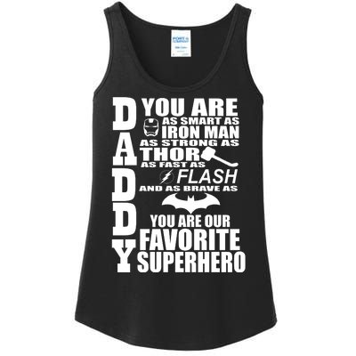 Daddy Superhero Father's Day Ladies Essential Tank