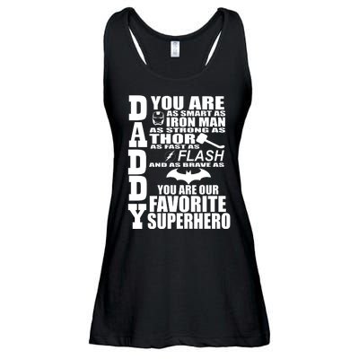 Daddy Superhero Father's Day Ladies Essential Flowy Tank