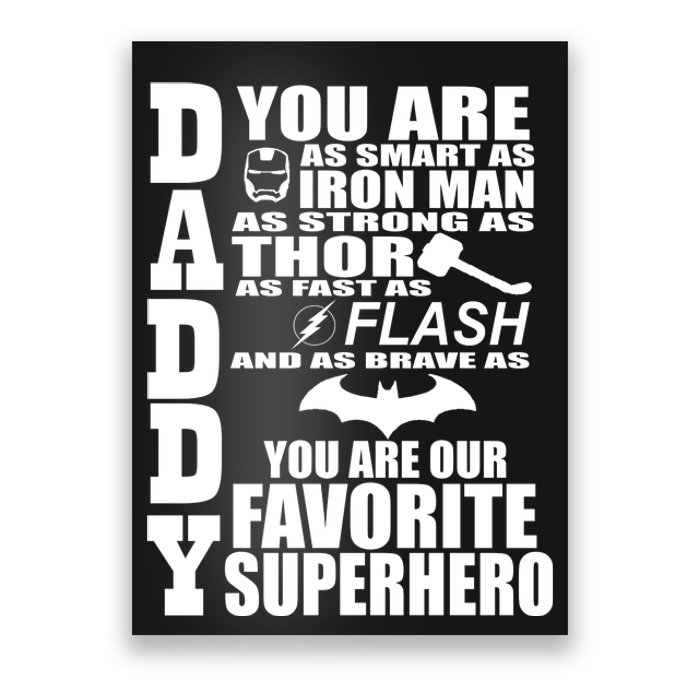 Daddy Superhero Father's Day Poster