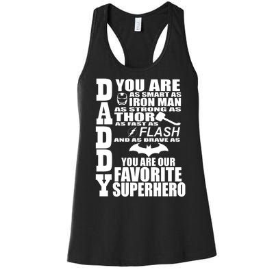 Daddy Superhero Father's Day Women's Racerback Tank