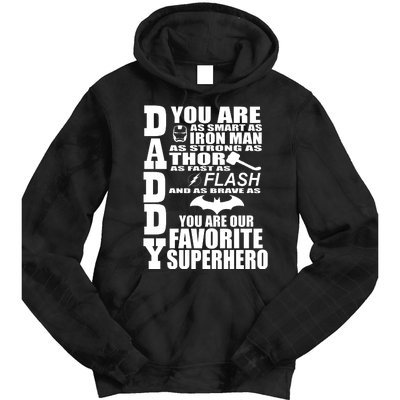 Daddy Superhero Father's Day Tie Dye Hoodie