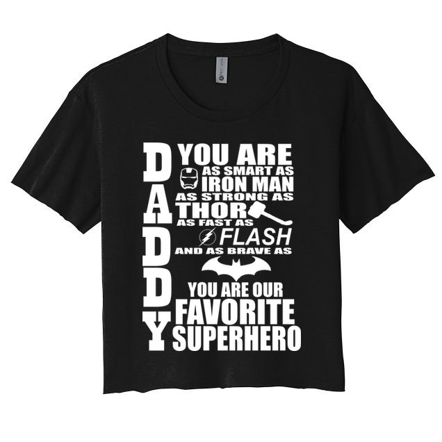 Daddy Superhero Father's Day Crop Top