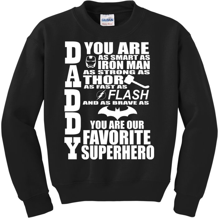 Daddy Superhero Father's Day Kids Sweatshirt