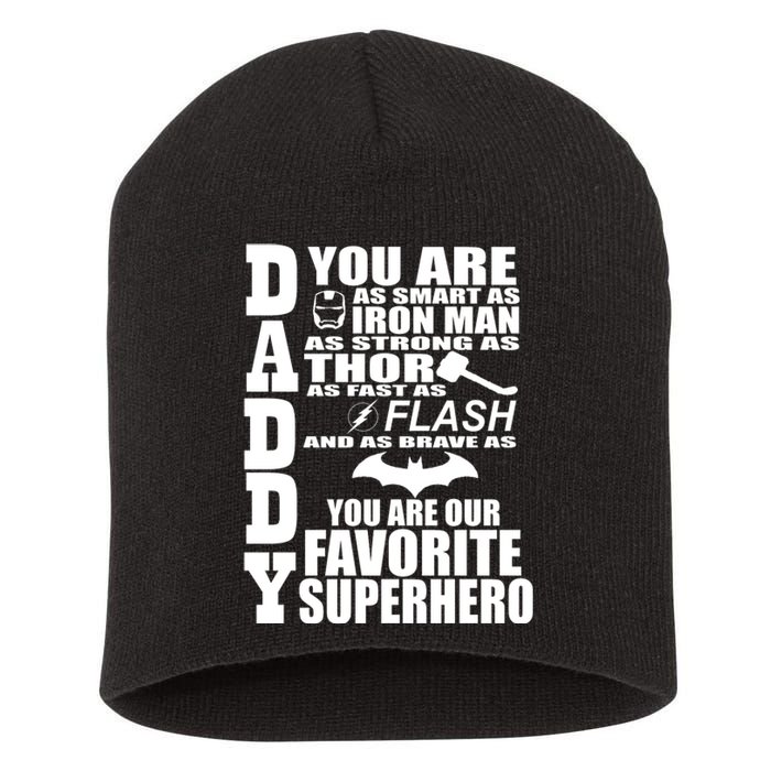 Daddy Superhero Father's Day Short Acrylic Beanie