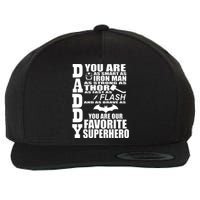 Daddy Superhero Father's Day Wool Snapback Cap