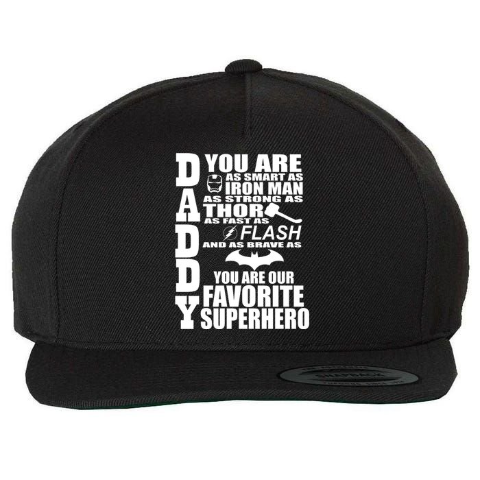 Daddy Superhero Father's Day Wool Snapback Cap