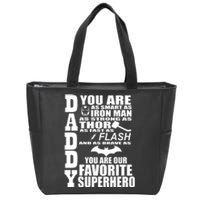 Daddy Superhero Father's Day Zip Tote Bag