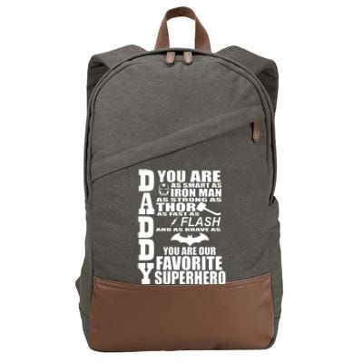 Daddy Superhero Father's Day Cotton Canvas Backpack