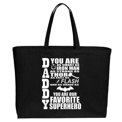 Daddy Superhero Father's Day Cotton Canvas Jumbo Tote