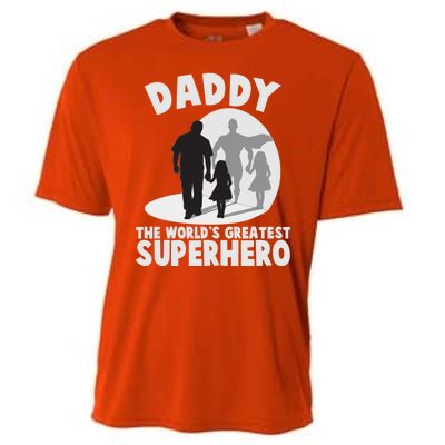 Daddy The World's Greatest Superhero Father's Day Cooling Performance Crew T-Shirt