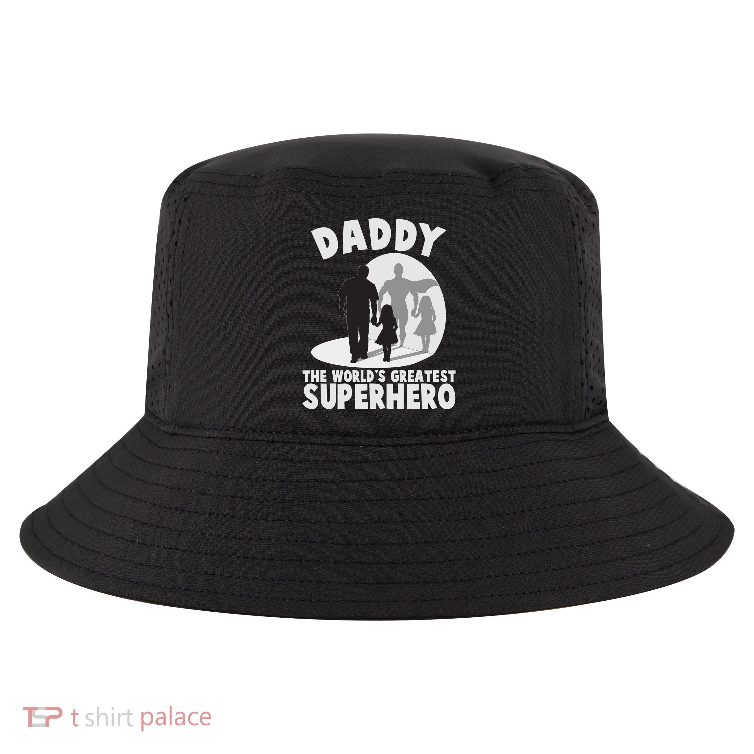 Daddy The World's Greatest Superhero Father's Day Cool Comfort Performance Bucket Hat